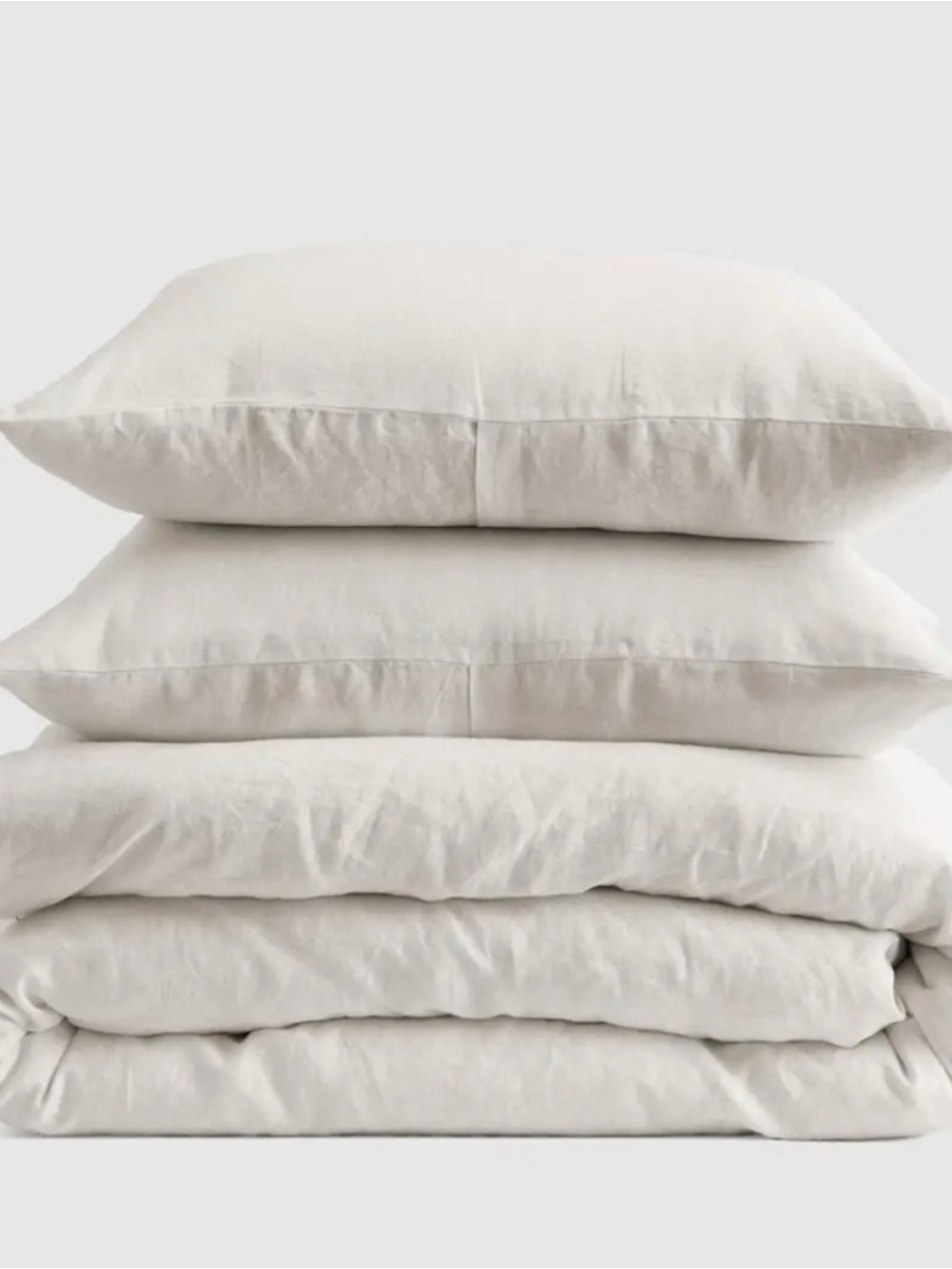 Quince King European Linen Duvet Cover & Shams